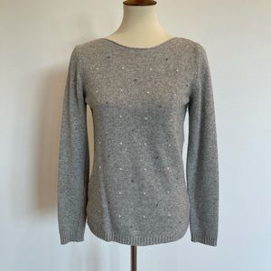 GREY POLKA DOT SWEATER MERINO WOOL